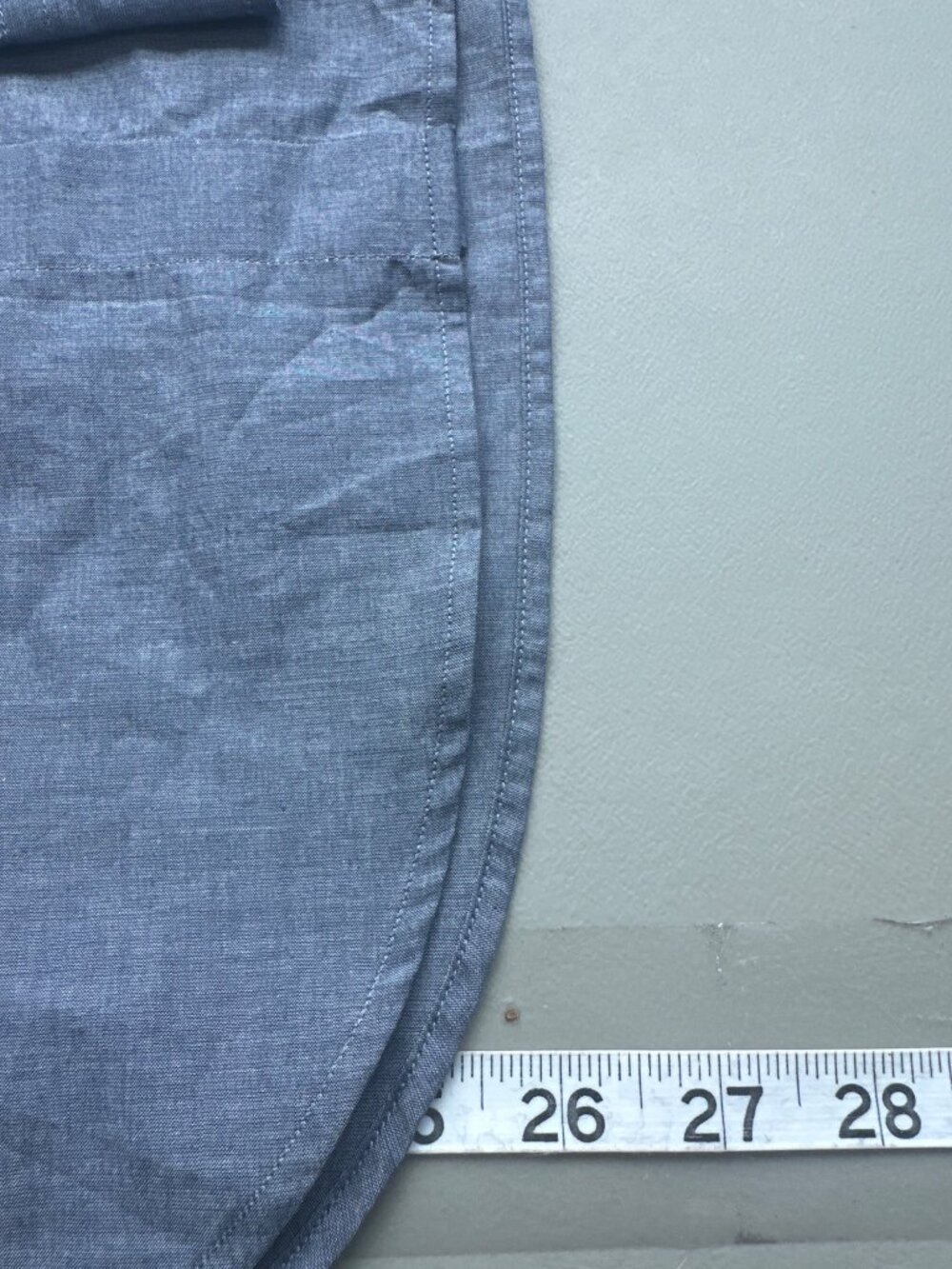 Maison Kitsune Baby Collar Shirt Size EU 34 Chambray Embroidered Patches NEW - Picture 8 of 9